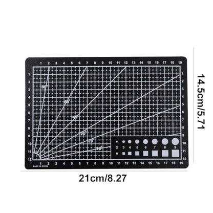 A5 Self-Healing Cutting Mat, Double-Sided Craft Mat with Grid Lines, Precision Rotary Cutting Board for Office Desk, Art Craft, Sewing, Hobby, and DIY Projects ﻿ (Black) - color: Black
