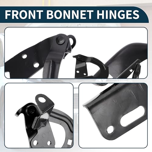 Hood Hinges for Honda HR-V 2016-2022 No.60170T7WA01ZZ/60120T7WA01ZZ Front Driver and Passenger Side Front Bonnet Bracket Black 1 Pair