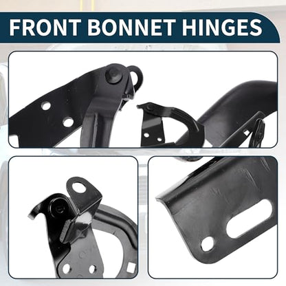Hood Hinges for Honda HR-V 2016-2022 No.60170T7WA01ZZ/60120T7WA01ZZ Front Driver and Passenger Side Front Bonnet Bracket Black 1 Pair