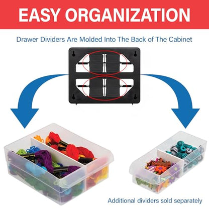Akro-Mils 10116, 16 Drawer Plastic Parts Storage Hardware and Craft Cabinet, 10-1/2-Inch W x 6-1/2-Inch D x 8-1/2-Inch H, Black - color: Black, size: 16 Drawer, style: 1 Pack