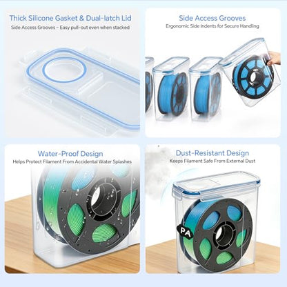 Filament Storage Box 16 Pack with Desiccants for 3D Printing