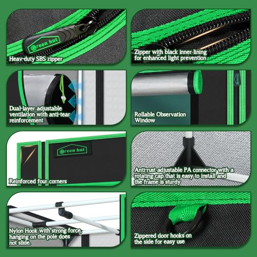 Small Grow Tent 18"x30"x36" 600D Mylar Hydroponic Grow Tents - size: 18"x30"x36"