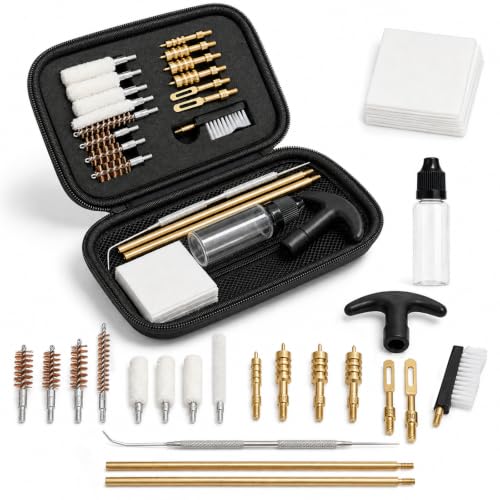 ELVO Gun Cleaning Kit 21-Piece Brass Set (.22 9mm .357 .38 .40 .45)