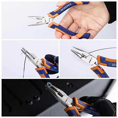 5 Inch Long Nose Pliers with Side Cutter, for Jewelry Making, Repairing, with spring shrapnel loaded - style: 5 Inch Long Nose Pliers