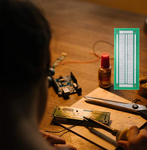 YUNGUI Printed Circuit Board,47X116MM PCB Strip Breadboard for Electronic Project and DIY Soldering(Pack of 8),Green