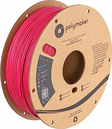 Polymaker PLA Filament 1.75mm Magenta 1KG Spool, Neatly Wound - color: 116 - 1.75mm Magenta (Hex Code: #F24574), size: 1.75 Millimeters