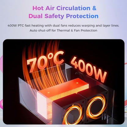 Creality 3D Printer Filament Storage, Multi-Roll Filament Dryer Storage with Heating 2-in-1, 10-roll Large Capacity Max Temeperature 70℃ Fireproof Moisture-Proof, Detachable Heating Module - color: Multi-roll Filament Dryer