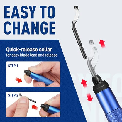 WORKPRO Deburring Tool with 11 Extra High Speed Steel Swivel Blades