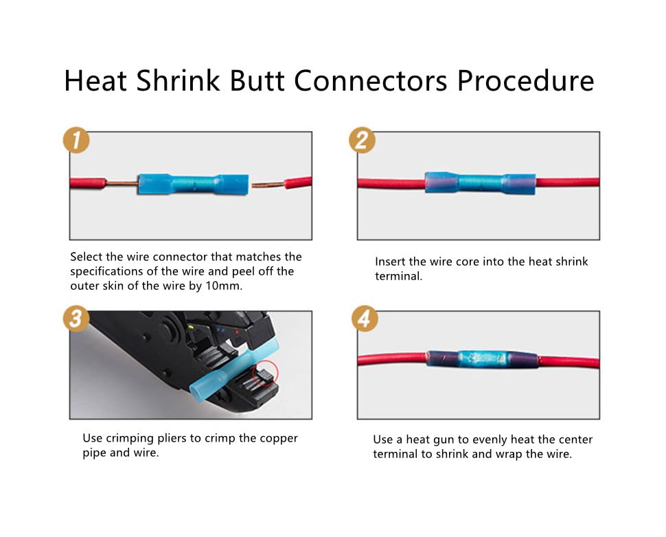 Heat Shrink Wire Terminal Kit, 26-10 AWG, 270PCS - size: Mix 270PCS