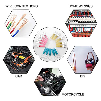 Heat Shrink Wire Terminal Kit, 26-10 AWG, 270PCS - size: Mix 270PCS