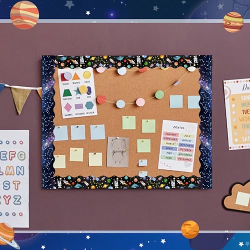 Containlol 118ft Bulletin Board Border Classroom Border, Planet Space Style - style: Planet Space Style
