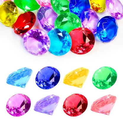 28Pcs Large Diving Pool Gems Big Acrylic Diamond Gemstones Jewels for Kids - color: Gems