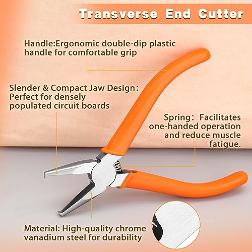Engineer Tip Cutter, 90 Degree Ultra-Sharp Blade, 4mm Flush Jaw - style: 0.16"