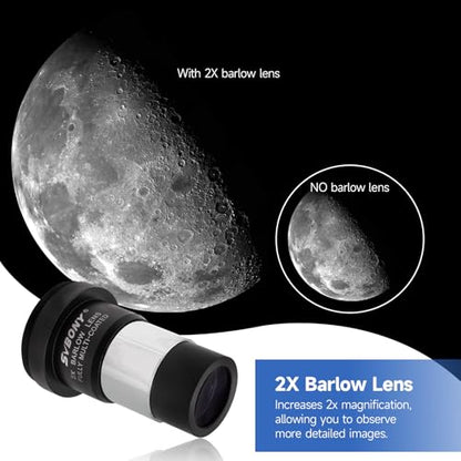 SVBONY SV233 Telescope Eyepiece Set,7-Piece Eyepiece & Filter Accessory Kit - style: Basic Set 7 pieces