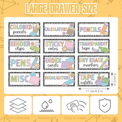 Frienda 84 Pcs 4 Sheet Classroom Toolbox Labels for Teacher,Composition - style: Composition