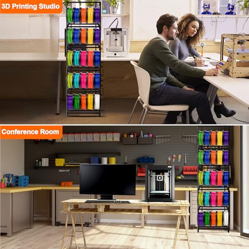8-Tier 3D Printer Filament Storage Rack – Heavy-Duty Metal Spool Holder