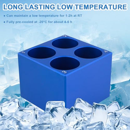 Aluminum Cooling Block - PCR Tubes Cooler, 4 Wells 50ml Centrifuge Tubes, Pack of One - size: 50mL 4 well