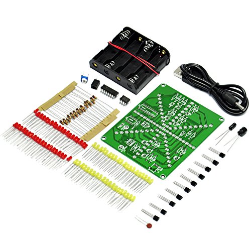 Gikfun Electronic LED Flashing Lights Soldering Practice Board PCB DIY Kit EK1874 (Pack of 2) - size: 100 x 80 mm (Pack of 2)