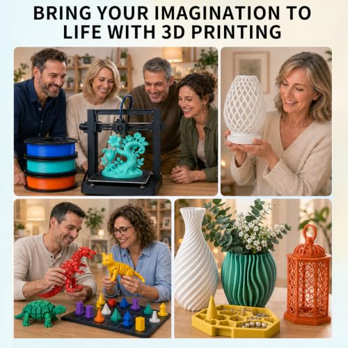 8 Colors PLA+ 3D Printer Filament Bundle, 8 Pack 250g Spool, High-Speed & Strong Toughness,Ideal as Birthday Gift - White + Red + Orange + Blue + Yellow + Green + Purple + Turquoise - color: Pla+ 250g*8- Jade White/Red/Pumpkin Orange/Green/Blue/Yellow/Tur