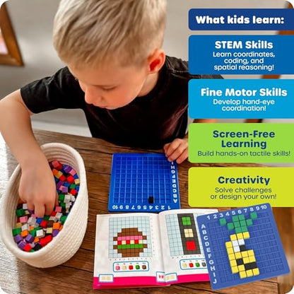 Learning Resources Pixel Art Challenge The Original STEM Pixel Art - style: Pixel Art Challenge