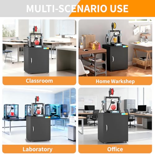 3D Printer Stand with 180L Dehumidifying Storage | 25% RH Control - color: Black-DM