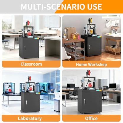 3D Printer Stand with 180L Dehumidifying Storage | 25% RH Control - color: Black-DM