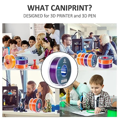 Geeetech Silk Tri‑Color PLA 3D Filament 1.75mm, Blue Purple Black, 1KG - color: 1kg Triple Color Blue-purple-black