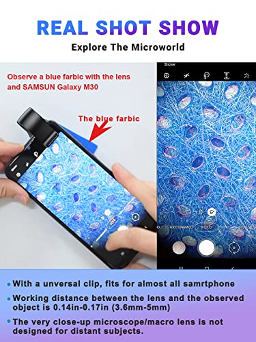 APEXEL 100x Phone Micro Lens with LED Light for Smartphone Macro & Microscope