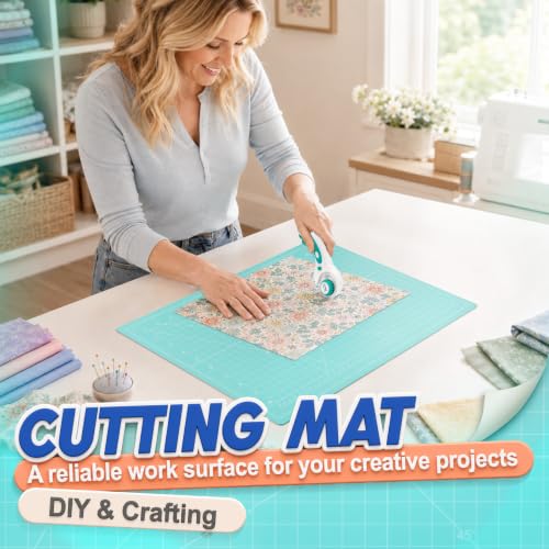 JETMORE Cutting Mat, 1 PC 12"x18" Fabric Cutting Mat for Craft, DIY, Hobby - color: Light Green