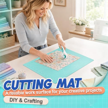 JETMORE Cutting Mat, 1 PC 12"x18" Fabric Cutting Mat for Craft, DIY, Hobby - color: Light Green