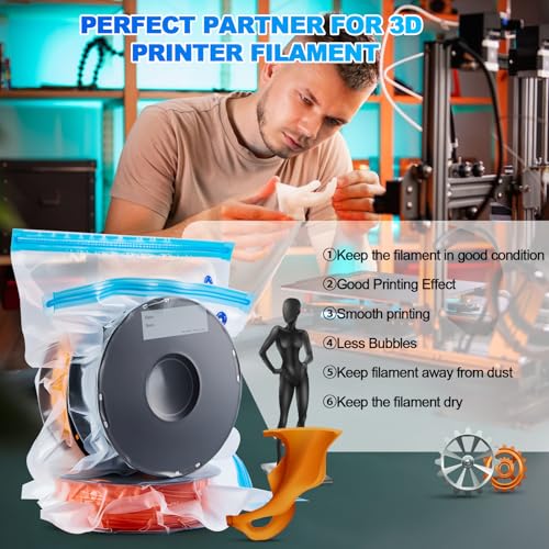 AGPTEK 3D Printer Filament Storage Bags with Air Pump(30 Pack) - size: 30Pack