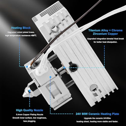 Sprite Extruder Upgrade Heater Block Hotend Kit for Creality Ender-3 S1/Ender-3 S1 Pro/Ender-3 S1 Plus/CR-10 Smart Pro/Sermoon V1 3D Printer Accessories Heater Block Hotend Replacement Parts