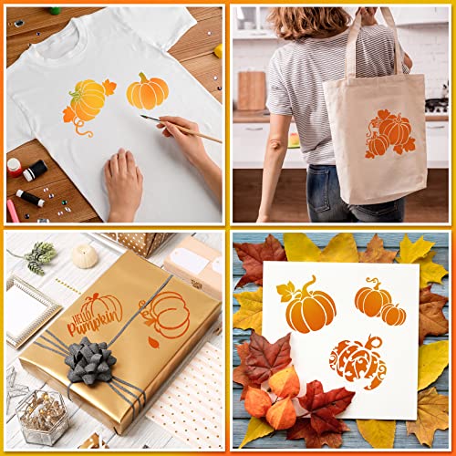 Tinlade 20 Pcs Fall Leaf Stencils Reusable Plastic Templates Leaf, Pumpkin - style: Pumpkin