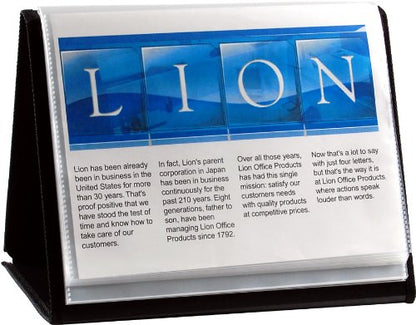 Lion Flip-N-Tell Display Book-N-Easel, Letter, Horizontal, 1 ea (39008-H) - style: Horizontal