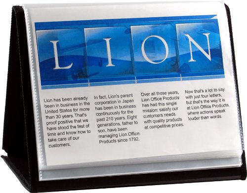 Lion Flip-N-Tell Display Book-N-Easel, Letter, Horizontal, 1 ea (39008-H) - style: Horizontal