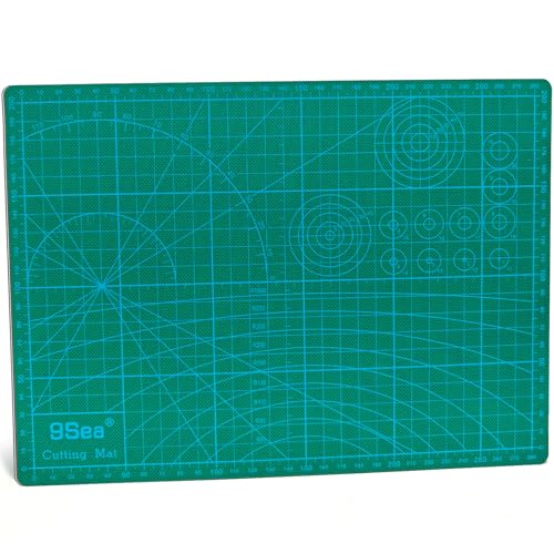A2 Self Healing Cutting Mat, 23.62 x 17.72 in, 5-Ply PVC Craft Board for Rotary Cutters, Sewing, Quilting and Leatherwork, Green - size: 23.6"L x 17.7"W