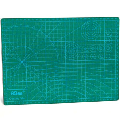 A2 Self Healing Cutting Mat, 23.62 x 17.72 in, 5-Ply PVC Craft Board for Rotary Cutters, Sewing, Quilting and Leatherwork, Green - size: 23.6"L x 17.7"W