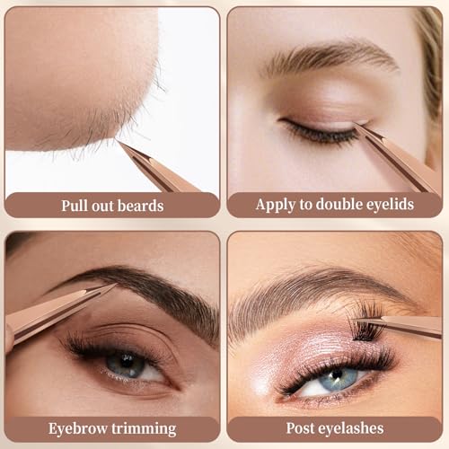 Pointed Tweezers for Women Facial Hair - style: Pointed Tweezers