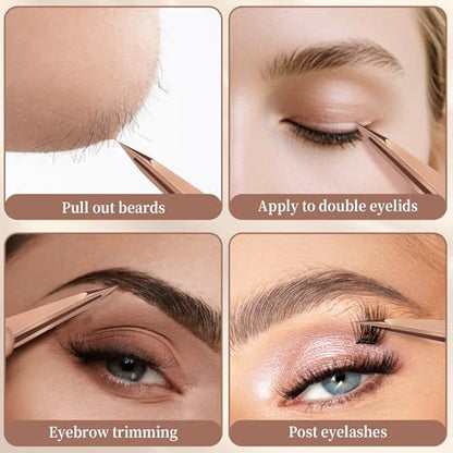 Pointed Tweezers for Women Facial Hair - style: Pointed Tweezers