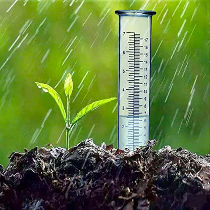 BIUWING Plastic rain Gauge Replacement Tube, 7'' Capacity rain gauges Tubes for Yard Garden Outdoor Home, Best Rated, No Frost Freeze Crack, Not Fragile (2 pcs) - color: 2 Pcs Plastic Rain Gauge Replacement Tube