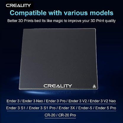 UNIDO Creality Official Ender 3 Glass Bed Upgraded, High Hardness Durable Glass Platform for 3D Printer, Tempered Glass Build Plate for Ender 3 Pro, Ender 5, Ender 5 Pro, Ender 3 V2, 235x235×4mm