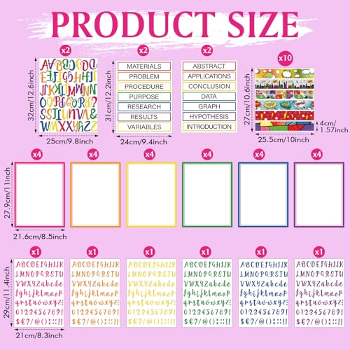 Dispowreath 96 Pcs Science Fair Board Supplies,Hero Style - style: Hero Style