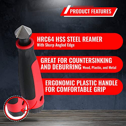 AFA Tooling - Extendable Neck Deburring Tool & Countersink Hand Reamer with 15 Extra Blades - Works on Resin, PVC Pipes, Copper, Plastic - Plumbing & 3D Printing Burr Removal Reamer Tool - color: Long Reach Deburring & Reamer Kit