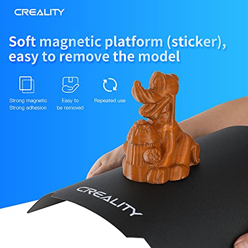 Creality CR-10 Magnetic Sticker with Edge (310x310mm), Ultra-Flexible Removable Magnetic 3D Printer Build Surface Heated Bed Cover for CR-10/CR-10S 3D Printer