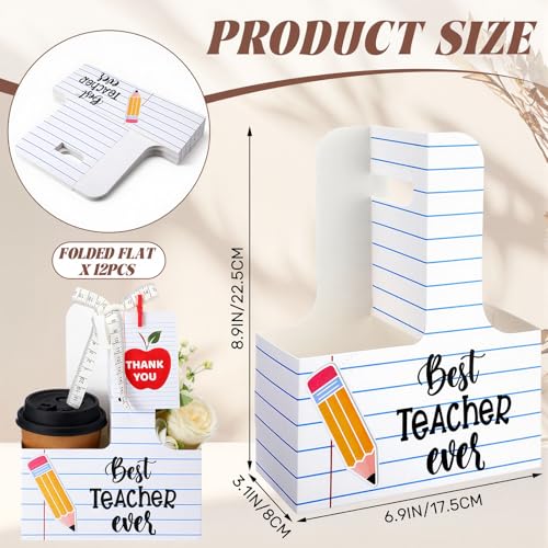 Reallnaive 12 Set Back to School Gifts 2 Cup Drink Carrier,Blue Line - style: Blue Line