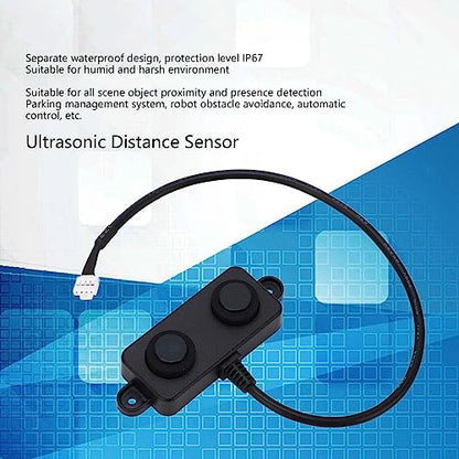 Ultrasonic Distance Sensor, IP67, Intelligent Algorithm, Long Range, Proximity Sensor, Reliable Industrial Grade, for Robot Obstacle Avoidance, Smart Parki