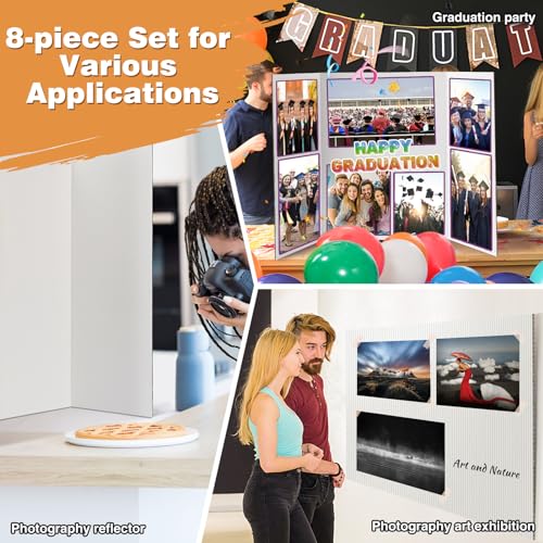 8 PCS 48" x 36" Extra Large Trifold Poster Board for School Projects - size: XL-48" x 36"