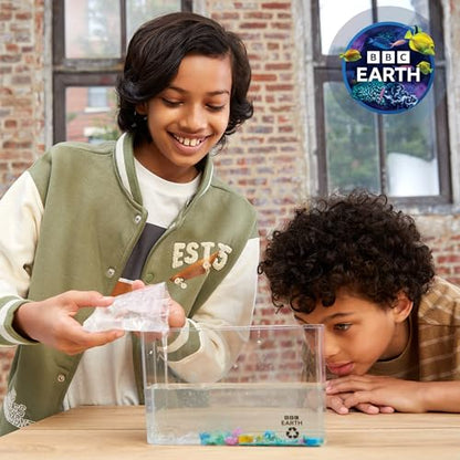 BBC Earth Grow & Discover Crystal Aquarium, Grow Colorful Cave-Like Crystal Formations Inside Reusable Tank, Magic Rocks, STEM Toys, Unique Crystal Growing kit, Science Experiments for Kids 6-8 - style: Crystal Aquarium