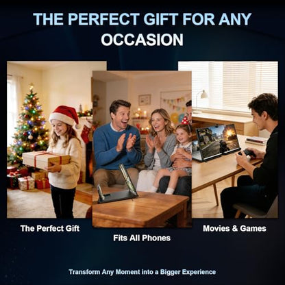 for 18" Mobile Phone Screen Magnifier 3D HD Projector Screen for Movies, Videos, Foldable Stand with Screen Amplifier, Supports All Smartphones,18 inches - size: 18 Inch