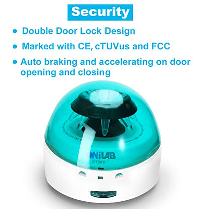 ONiLAB Scientific Mini Centrifuge 7000RPM,2680 x g RCF, Lab Benchtop Centrifuge with 2 Rotors for 8 x 0.2/0.5/1.5/2.0ml and 0.2mL×32 PCR Strips, Low Noise≤45dB, 100-240V,Green lid(ONLY for MICROTUBES) - style: Green Mini Centrifuge